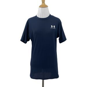 Under Armour T Shirt Womens XL Extra Large Navy Blue Short Sleeve Gym Fitness